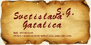 Svetislava Gatalica vizit kartica